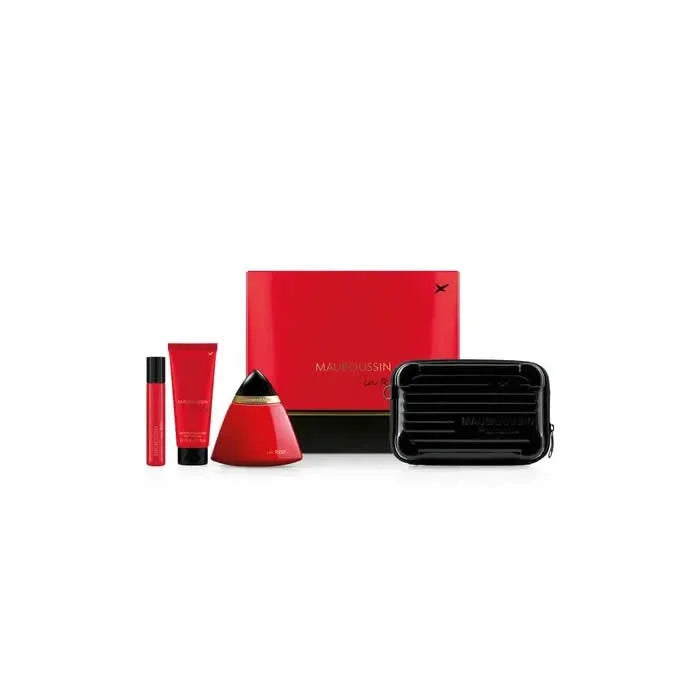 Mauboussin In Red Eau De Parfum Spray 100ml Set 4 Pieces