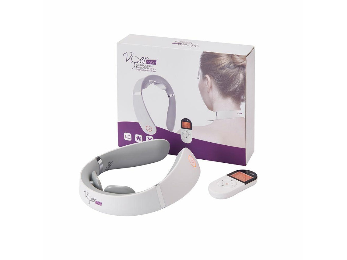 ViperPharm, Vipernake Go Neck Pain, Wireless With An Ergonomic Design, Massagers, For Neck, Vp-0.1, White, Unisex, Adult