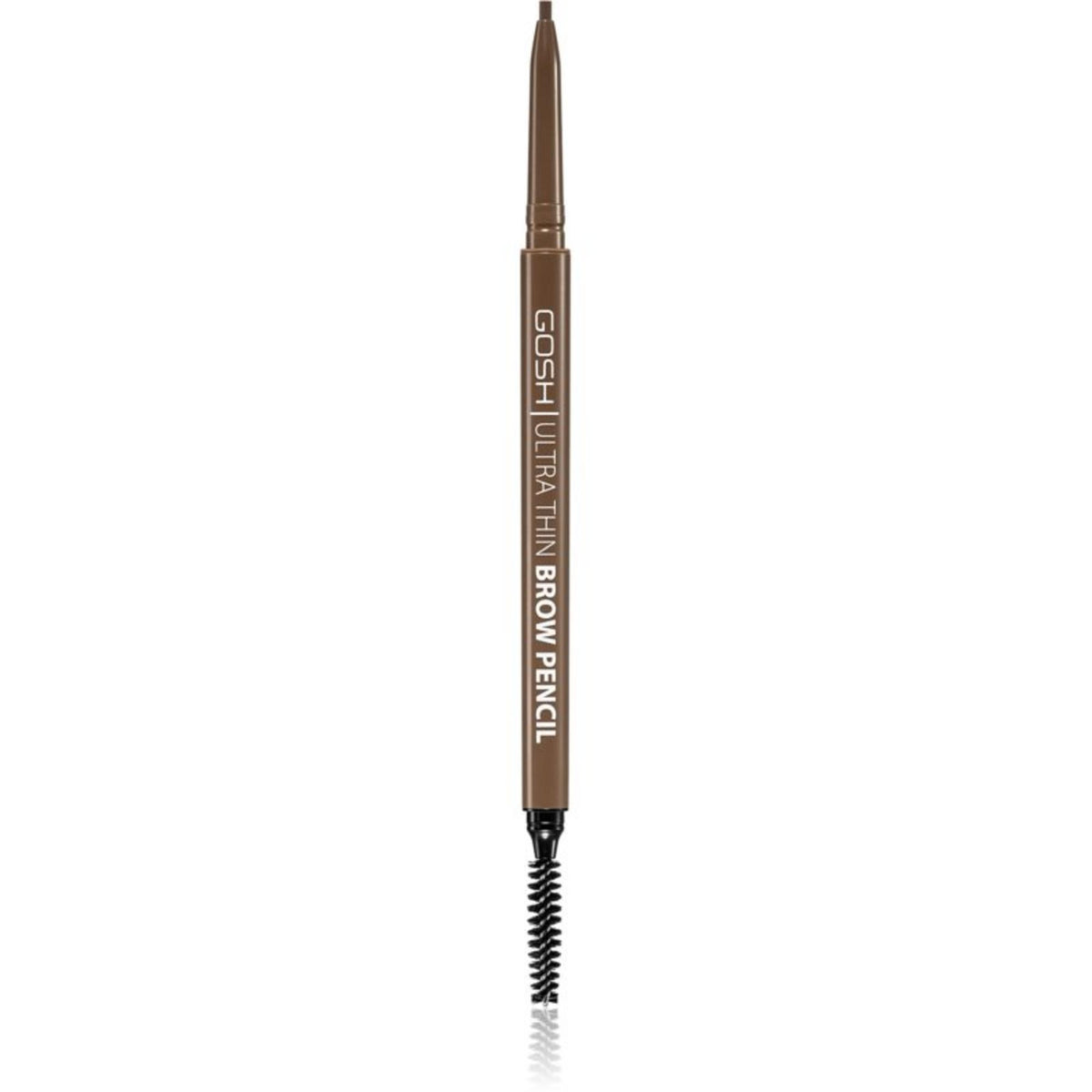 Gosh, Ultra Thin, Eyebrow Cream Pencil & Brush 2-In-1, 002, Grey Brown, 0.09 g