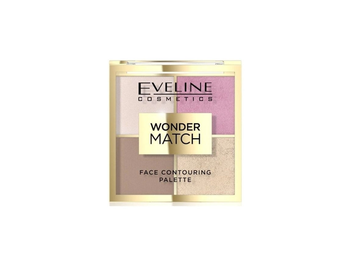 Eveline Cosmetics, Wonder Match, Contouring Palette, 4 Shades, 01, 10.8 g