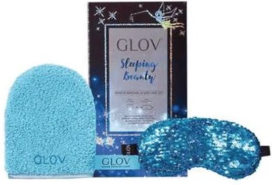 Glov Sleeping Beauty Set Glov: Sleeping Beauty, Sleep Mask, Blue + Sleeping Beauty, Textile Makeup Remover Glove, Bouncy Blue