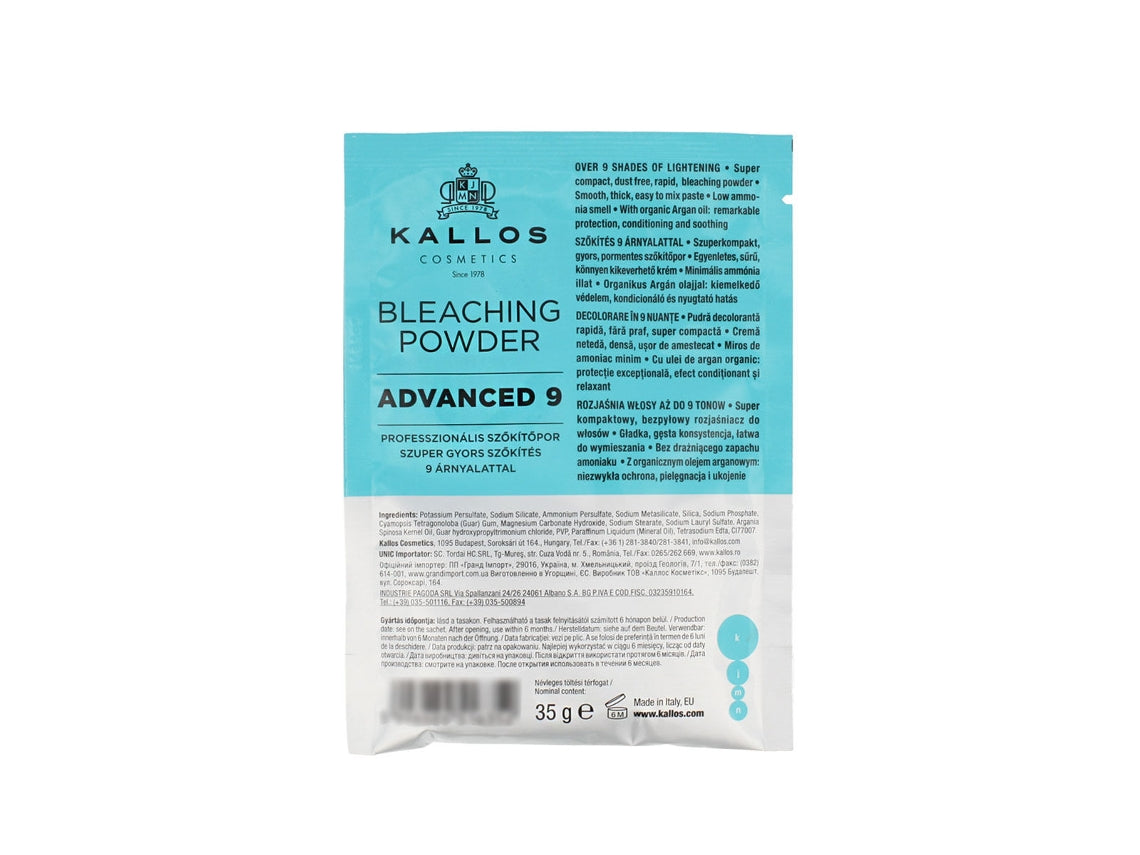 Oxiderende Haarverzorging Kallos Cosmetics Advanced 9 In poedervorm 35 g