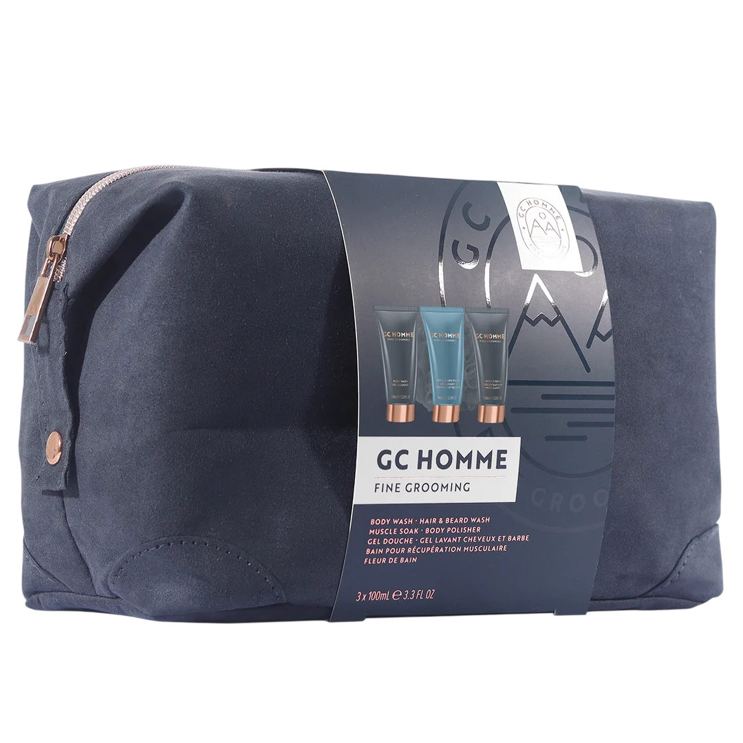 Set The Luxury Bathing Company: GC Homme, Cleansing & Refreshing, Shower Gel, For All Skin Types, 100 ml + GC Homme, Citrus & Aromatic, Shower Gel & Shampoo 2-In-1, 100 ml + GC Homme, Relaxes & Relieves Tension, Body Wash, 100 ml + The Luxury Bathing Comp