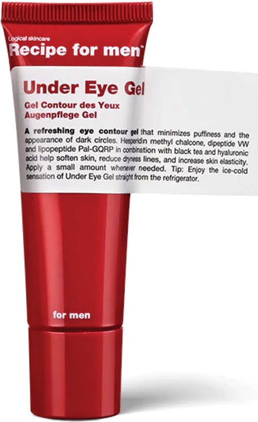 Recipe For Men, Under Eye Gel, 100% vegan, Minimizes puffiness, Morning and evening, Eye Gel, 25 ml