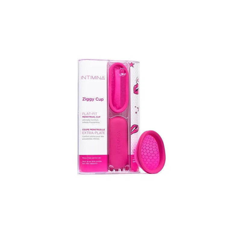 Intimina Ziggy Cup - extra dunne herbruikbare menstruatiecup met plat design