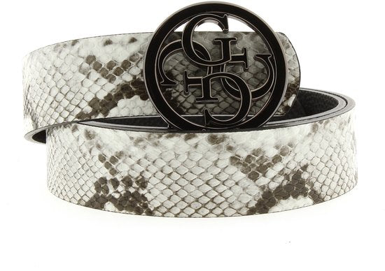 Guess, Kirby Not Adjust & Rev, Double-Sided Model, Textile Belt, Snake Pattern, For Women, Size M
