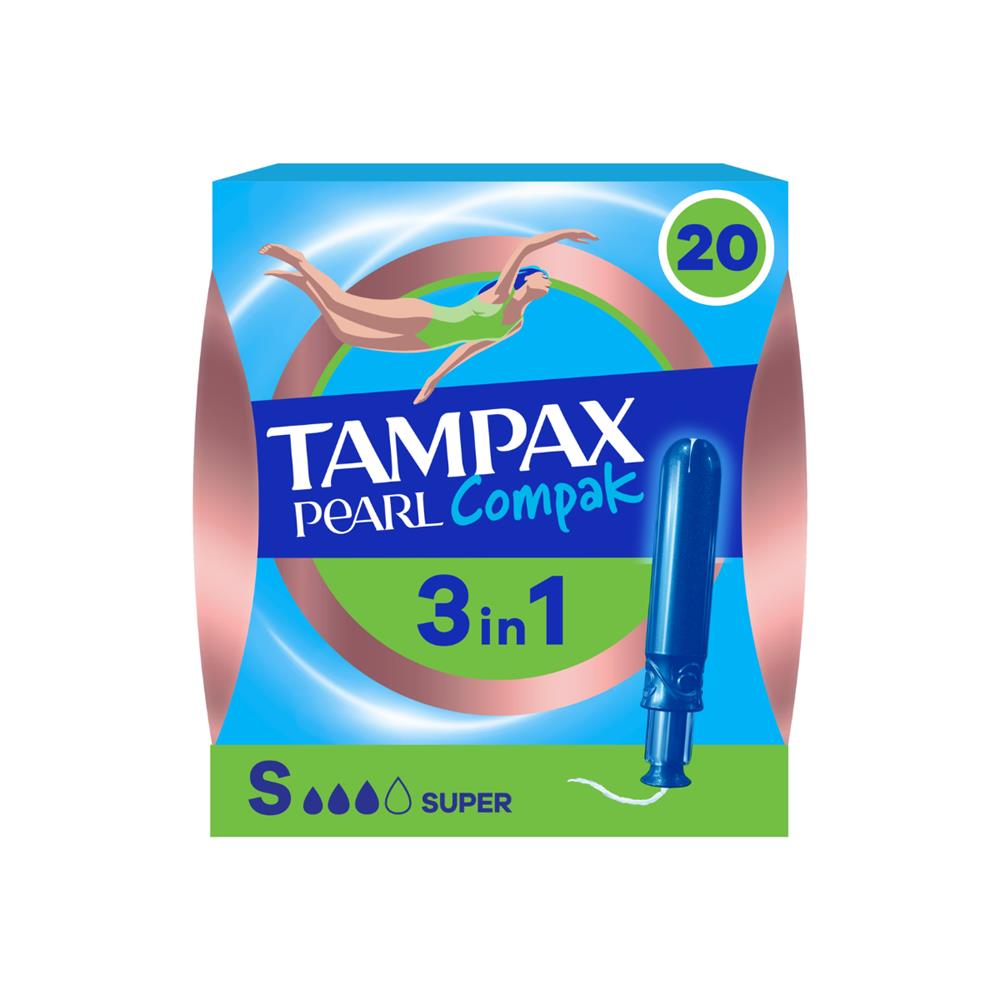 TAMPAX PEARL COMPAK super tampon 20 units
