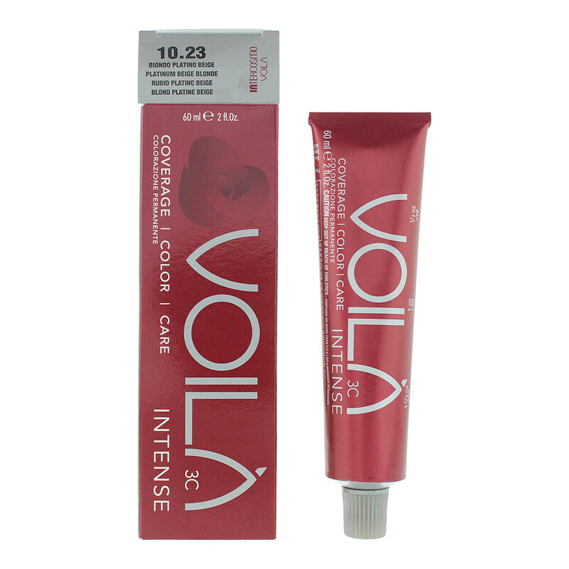Intercosmo, Voila 3C Intense, Permanent Hair Dye, 10.23 Platinum Beige Blonde, 60 ml