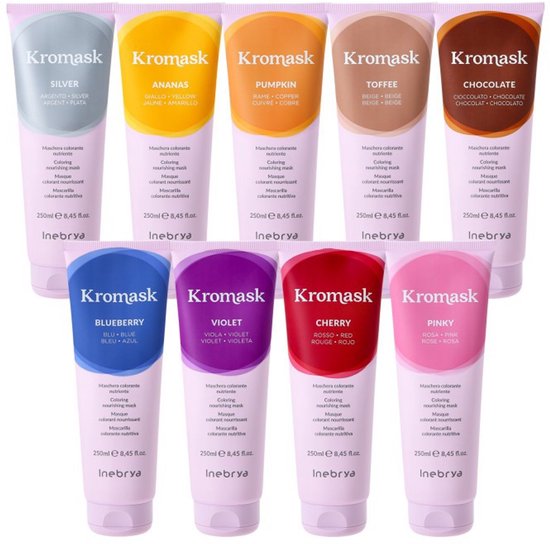 Inebrya, Kromask, Hair Colouring Cream Mask, Nourishing, Yellow, 250 ml