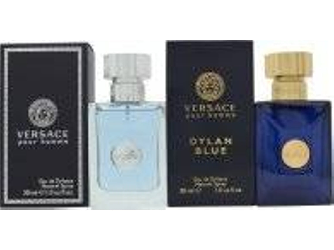 Versace Dylan Blue Man + Pour Homme Eau De Toilette Spray 30ml Set 2 Pieces