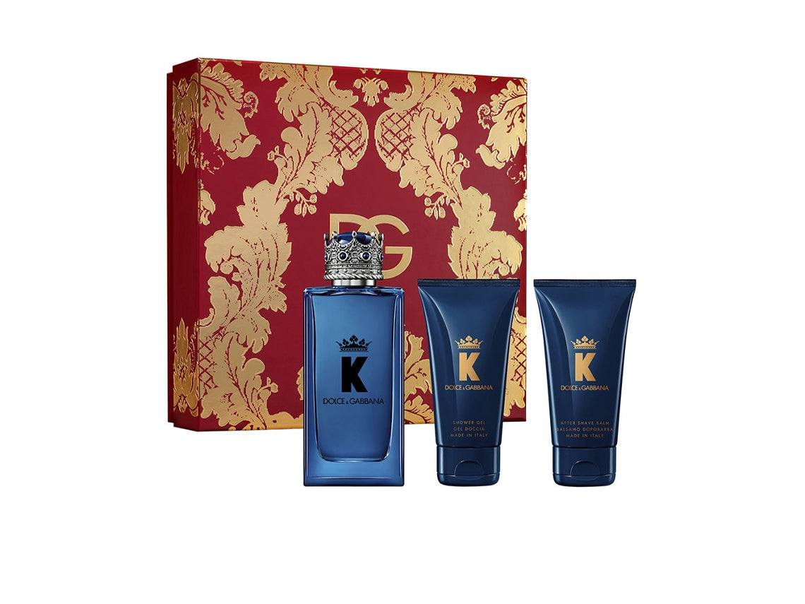 K by Dolce Gabanna Eau de Parfum Gift set Eau de Parfum (EDP) 100 ml, shower gel 50 ml and aftershave balm 50 ml 100ml