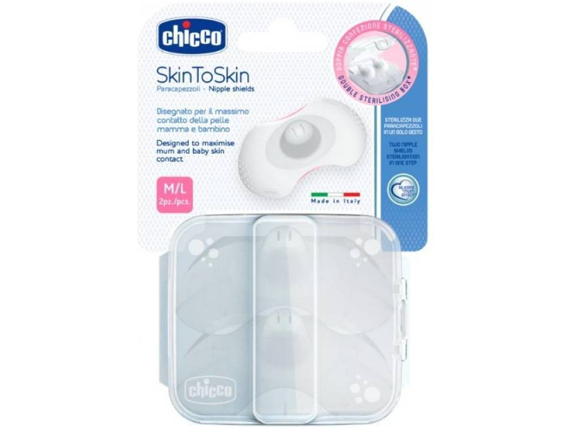 Chicco Tepelbeschermers Skintoskin Siliconen M/l 2 Stuks