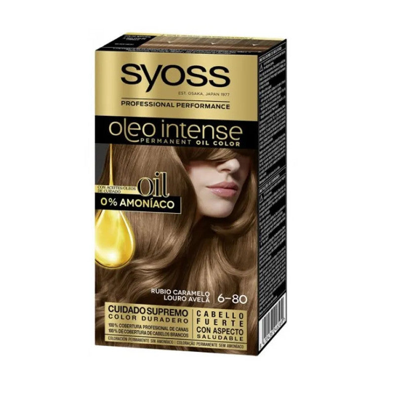 Syoss Oleo Intense Met Dubbelwerkende Olietechnologie - 680 Rubio Caramelo