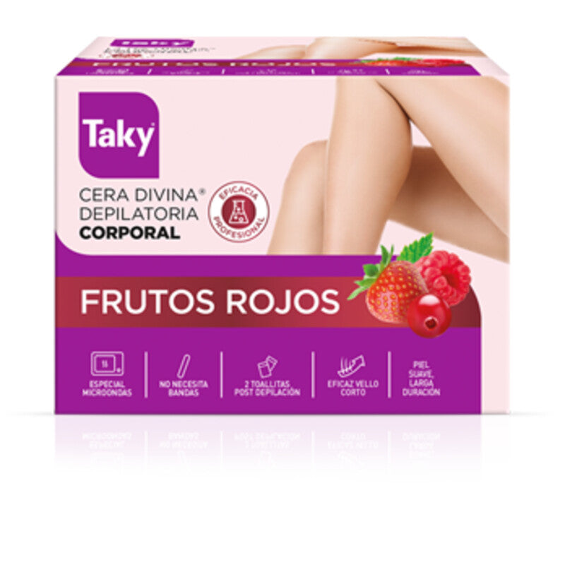Taky Frutos Rojos Bandas Cera Faciales Depilatorias 16 U