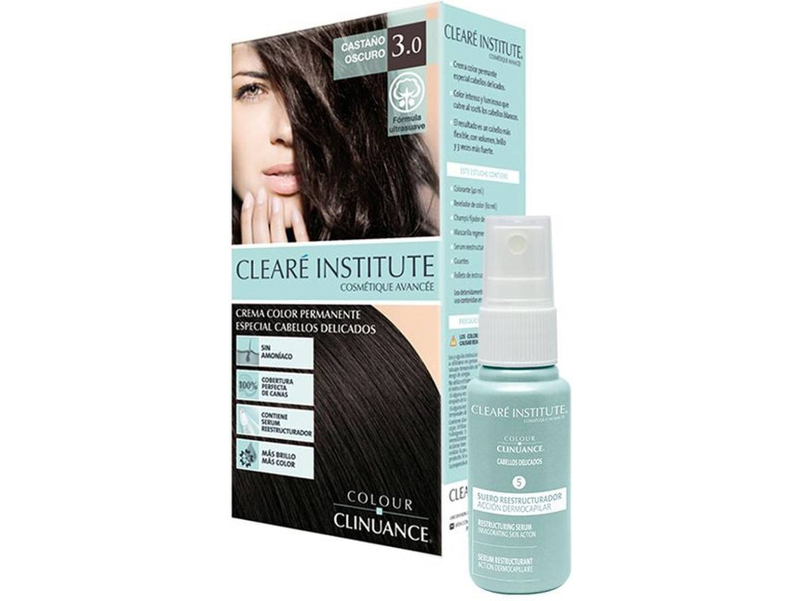 Permanent Colour Creme Clearé Institute Colour Clinuance Nº 3.0-castaño oscuro (1 Unit)