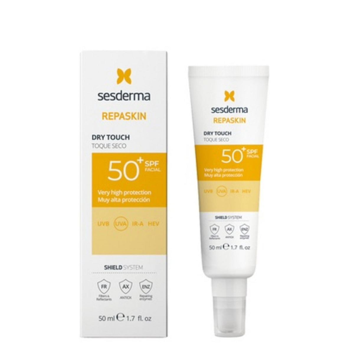 Sesderma, Repaskin, Mattierend & Schützend, Vor dem Sonnenbad, Creme, Für das Gesicht, LSF 50+, 50 ml