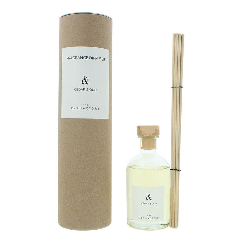 The Olphactory, Cedar & Oud, Fragrance Sticks, Woody, Aroma Reed Diffuser, 250 ml