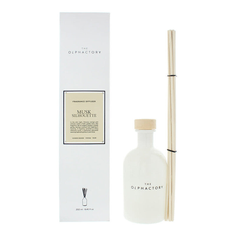 The Olphactory, Musk Silhouette, Fragrance Sticks, Musk, Aroma Reed Diffuser, 250 ml