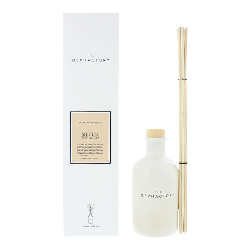 The Olphactory, Silken Tobacco, Fragrance Sticks, Aroma Reed Diffuser, 500 ml