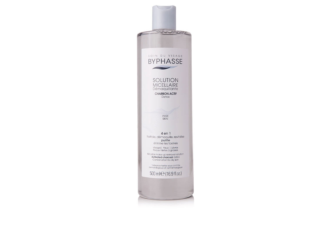 Make-Up Verwijder Micellair Water Byphasse Actieve kool (500 ml)