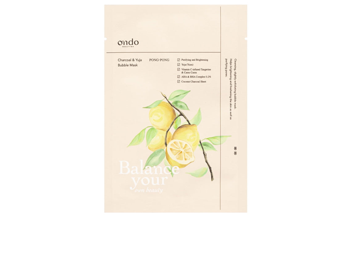 Ondo Beauty 36.5 PONG-PONG Charcoal and Yuja Bubble Mask 25 g