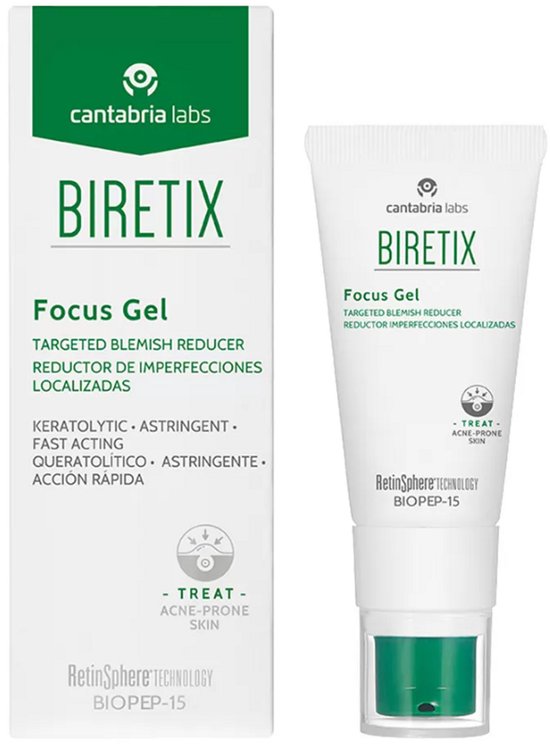 Cantabria Labs, Biretix, Anti-Blemish, Local Treatment Gel, For Acne Prone Skin, For Face, 15 ml