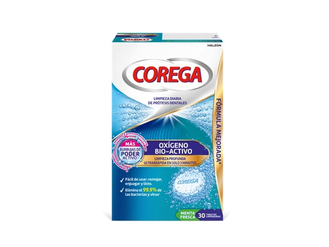 Corega Active Oxygen 3 Minutes 30 Tablets