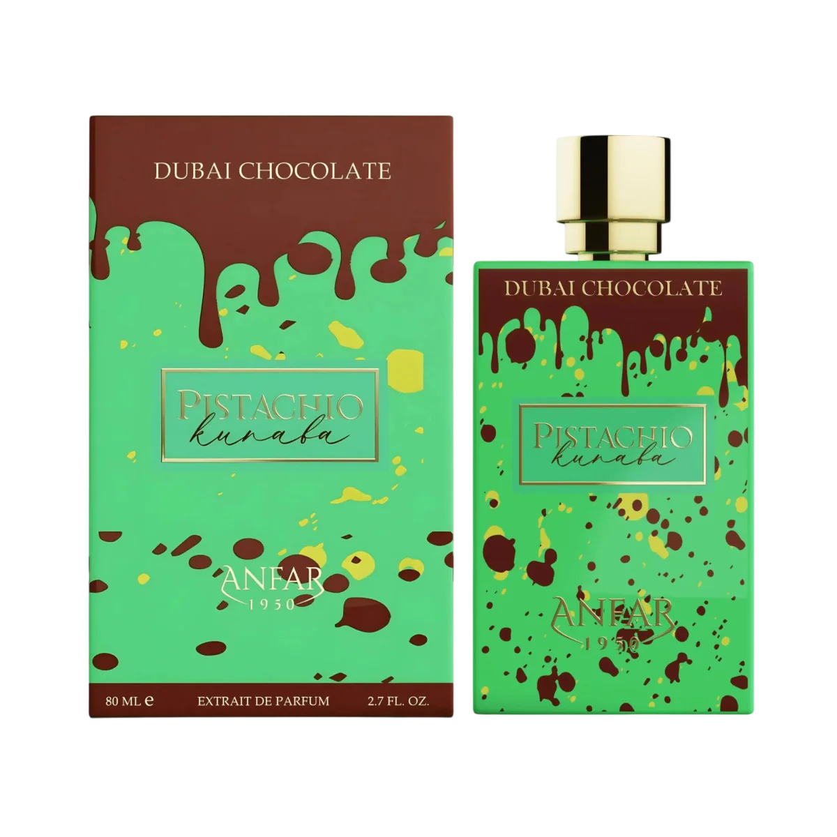 Anfar, Dubai Chocolate - Pistazien-Kunafa, Extrait de Parfum, Unisex, 80 ml