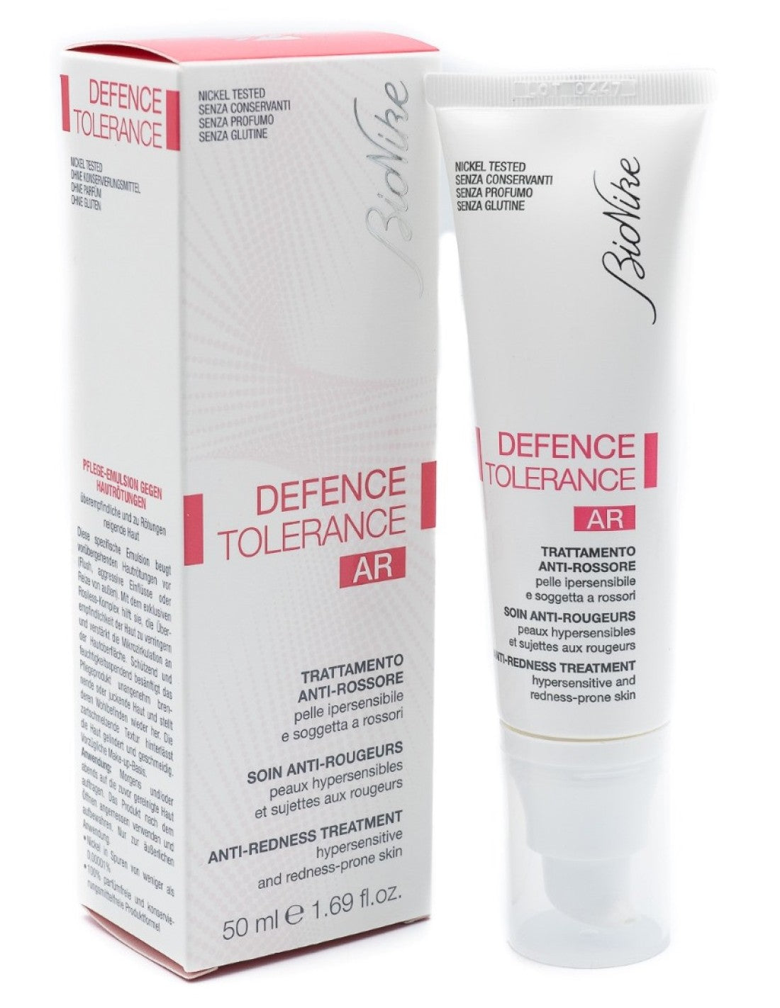 BioNike, Defence Tolerance AR, beruhigende, schützende Anti-Rötungs-Creme, Tag & Nacht, für das Gesicht, 50 ml
