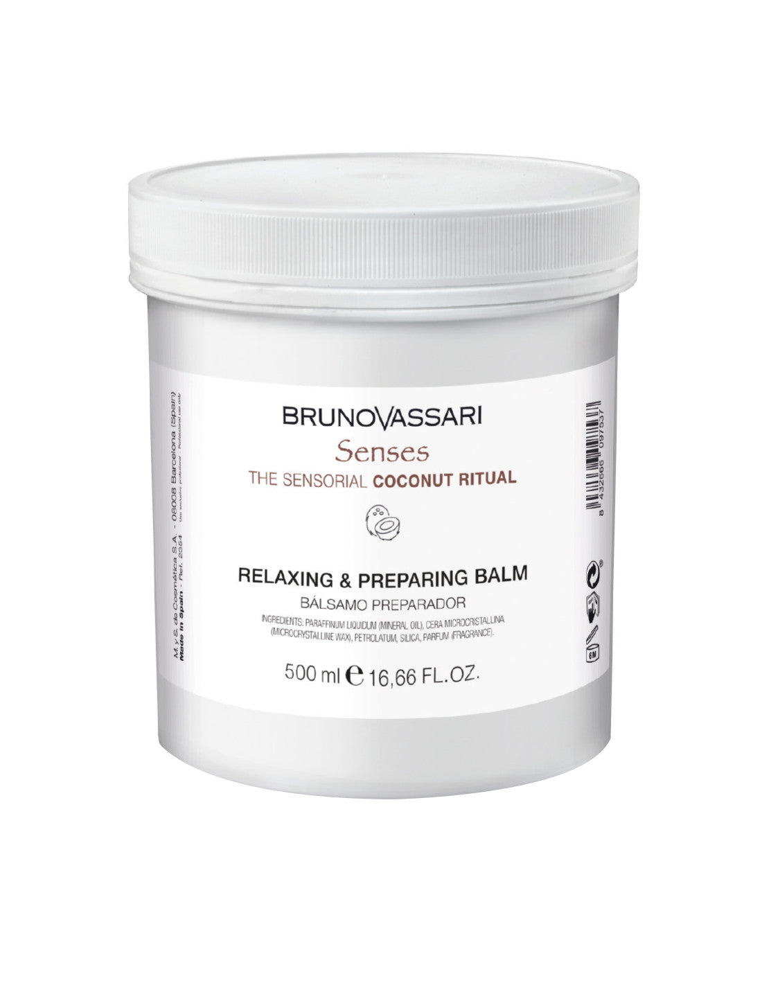 Bruno Vassari, Senses, Kokosnuss, Entspannender Körperbalsam, 500 ml