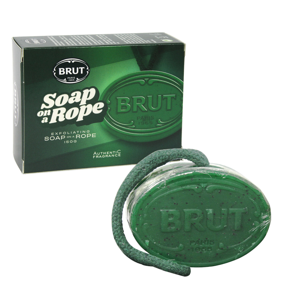 Brut, Seife am Seil, Peeling, Seifenstück, 150 g