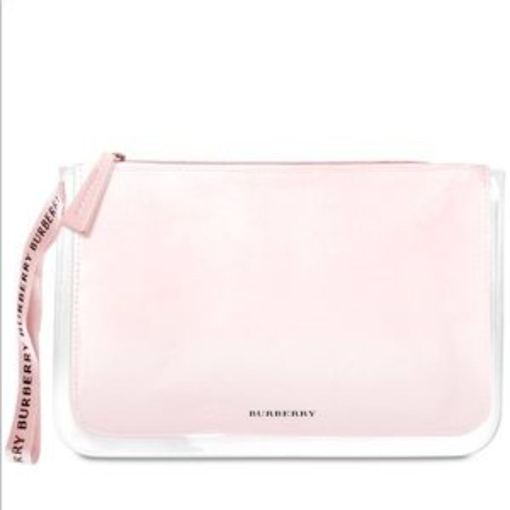 Burberry, Textile Makeup Bag, Pink