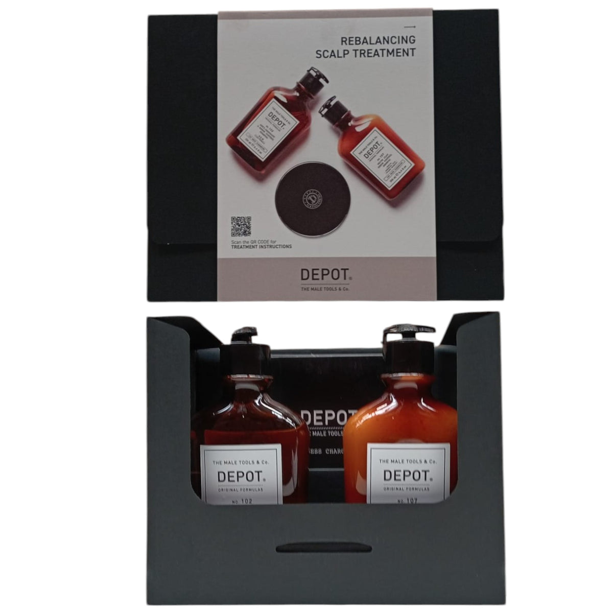 Consumer Kit A Set Depot: 100 Hair Cleansing No. 102, Botanical Complex, Haarshampoo, Anti-Schuppen & Talgregulierung, 250 ml + 100 Hair Cleansing No. 107, Kaolin, Haarshampoo, Zur Regulierung von überschüssigem Talg, 250 ml