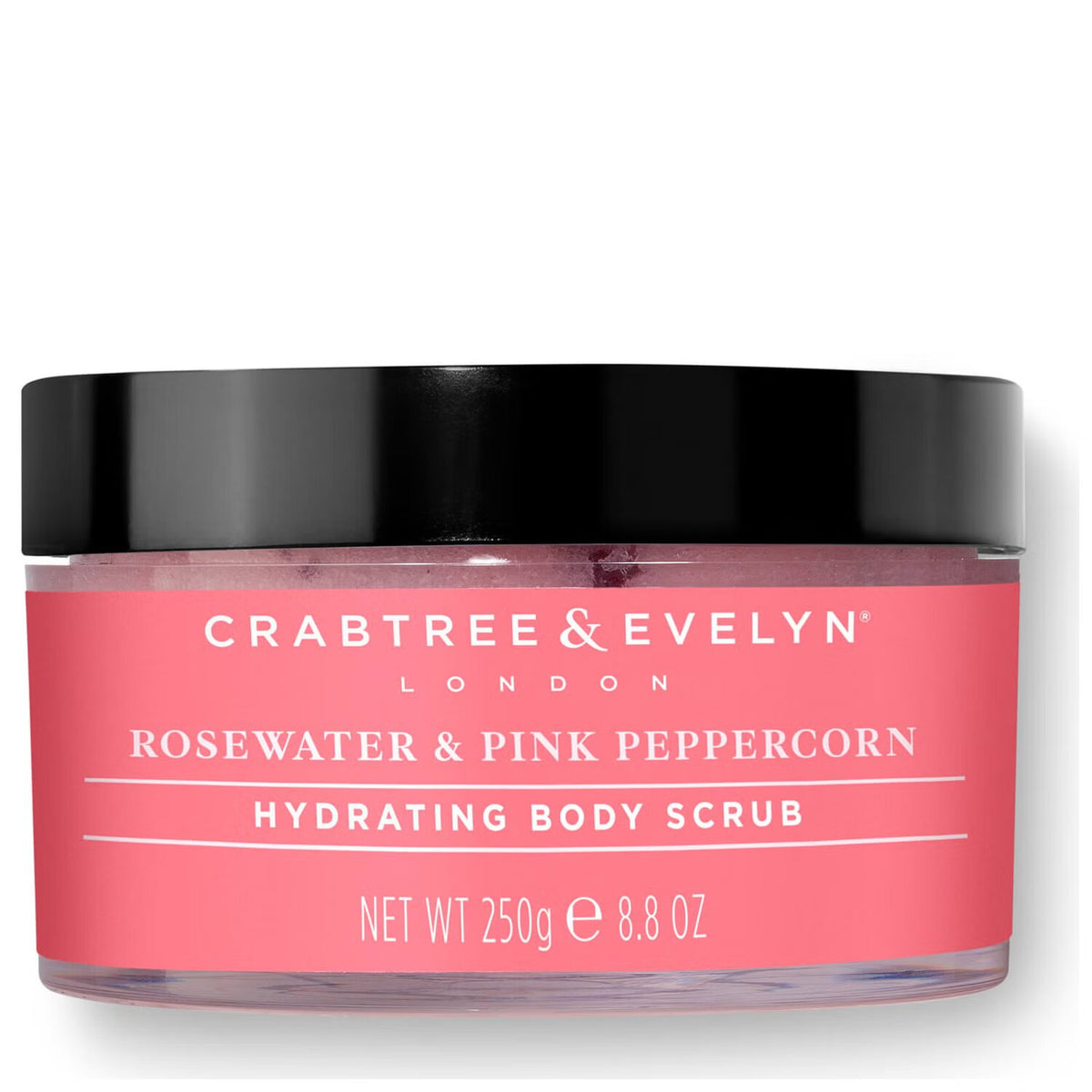 Crabtree & Evelyn, Rosewater & Pink Peppercorn, Feuchtigkeitsspendendes Körperpeeling, 220 g