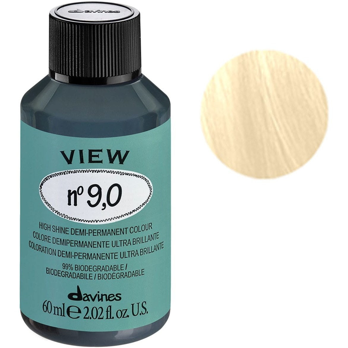 Davines, View, Demi-Permanent Hair Dye, 9.0 , 60 ml