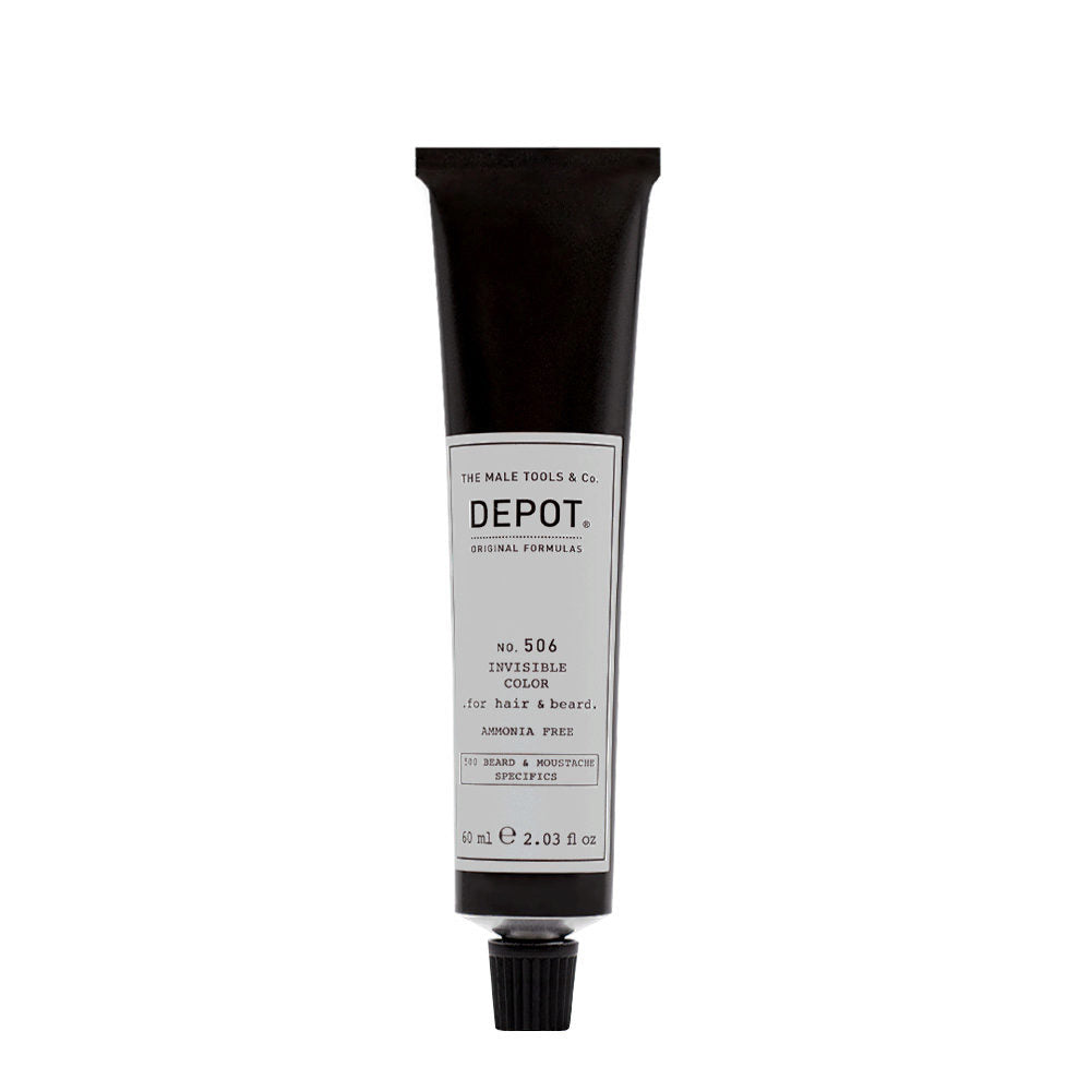Depot, 500 Beard & Mustache Specifics No. 506 Invisible Clour, Semi-Permanent Hair Dye, Steel, 60 ml