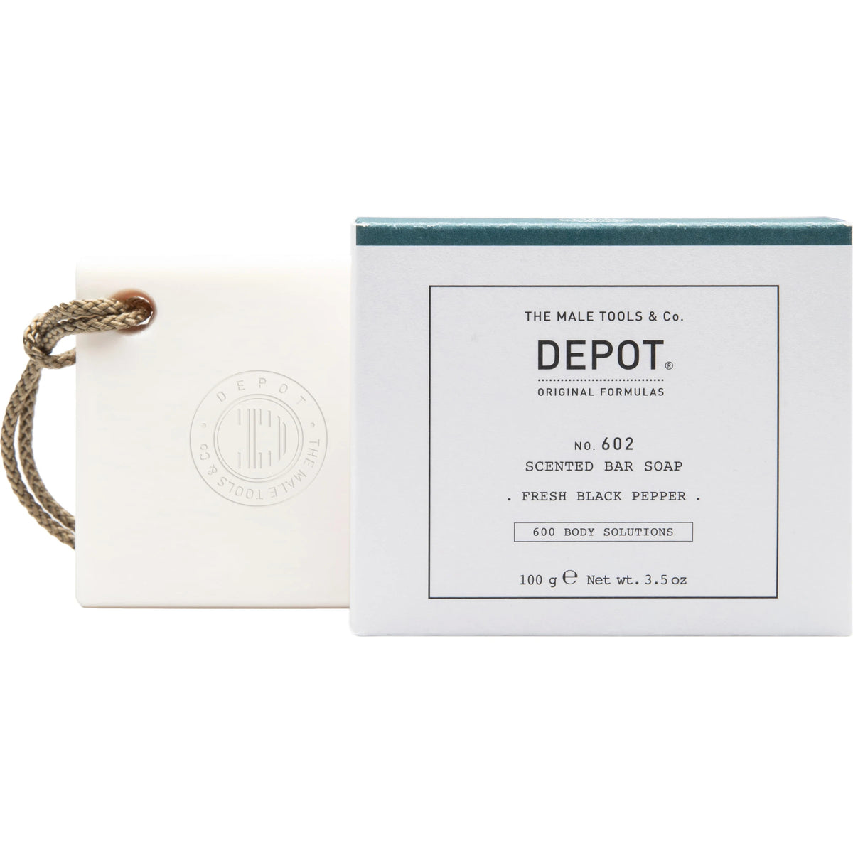 Depot, 600 Body Solutions No. 602, Botanical Complex, Cleansing, Fresh Black Pepper, Scented Soap Bar , Spicy Notes, 100 g