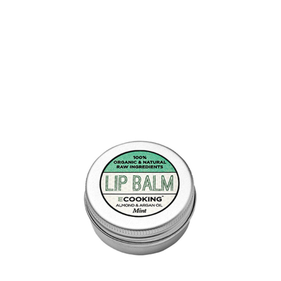 Ecooking, Ecooking, Bio-Arganöl, Feuchtigkeitsspendend, Lippenbalsam, Minze, 15 ml