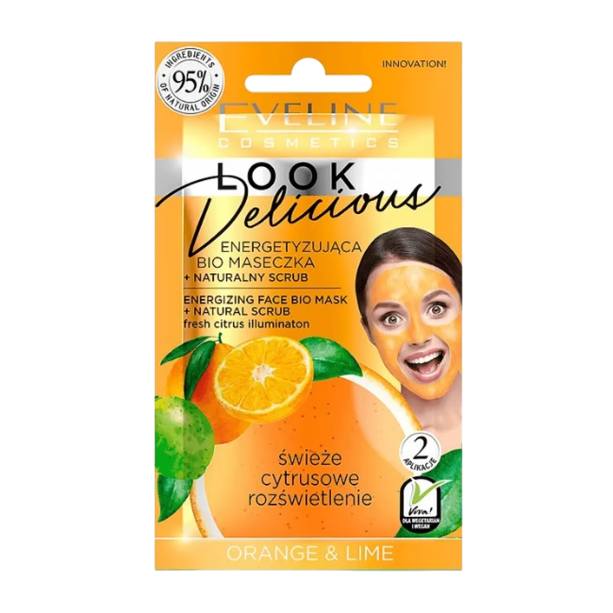 Eveline Cosmetics, Look Delicious, Illuminating, Peeling-Maske, wöchentlich, für das Gesicht, 10 ml