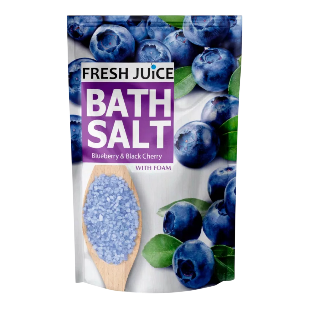 Fresh Juice, Blueberry & Black Cherry, Bath Salt, 500 g