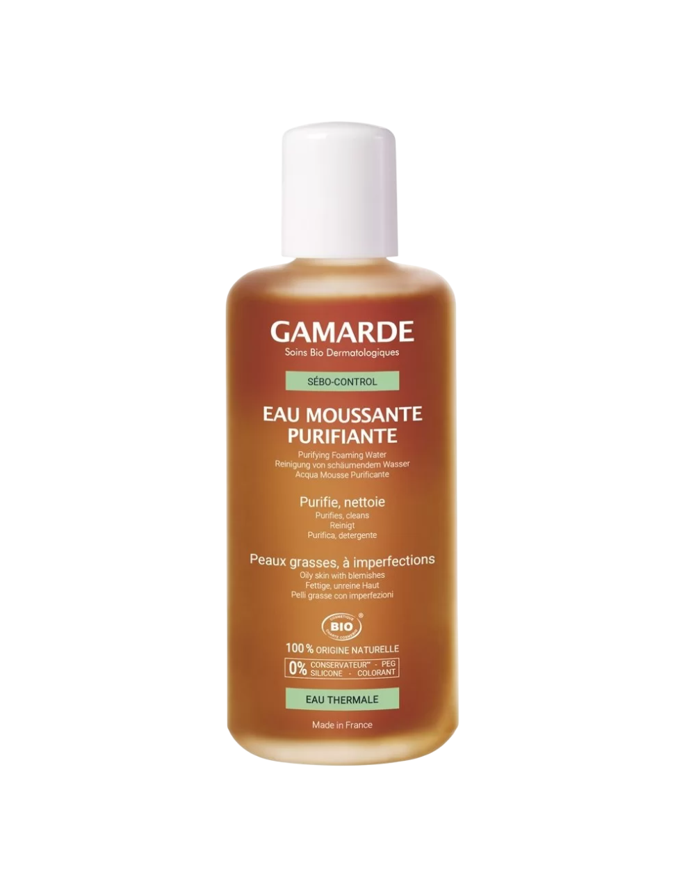 Gamarde, Gamarde, Bio, zur Regulierung überschüssigen Talgs, Reinigungslotion, für das Gesicht, 200 ml