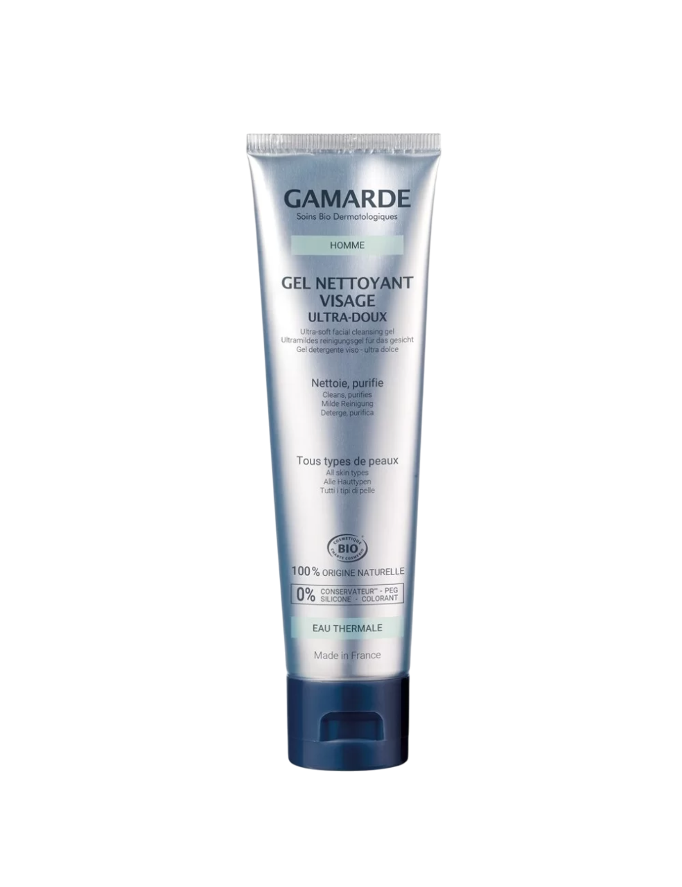 Gamarde, Männer, Beseitigt Unreinheiten, Reinigungsgel, Gesicht, 100 ml