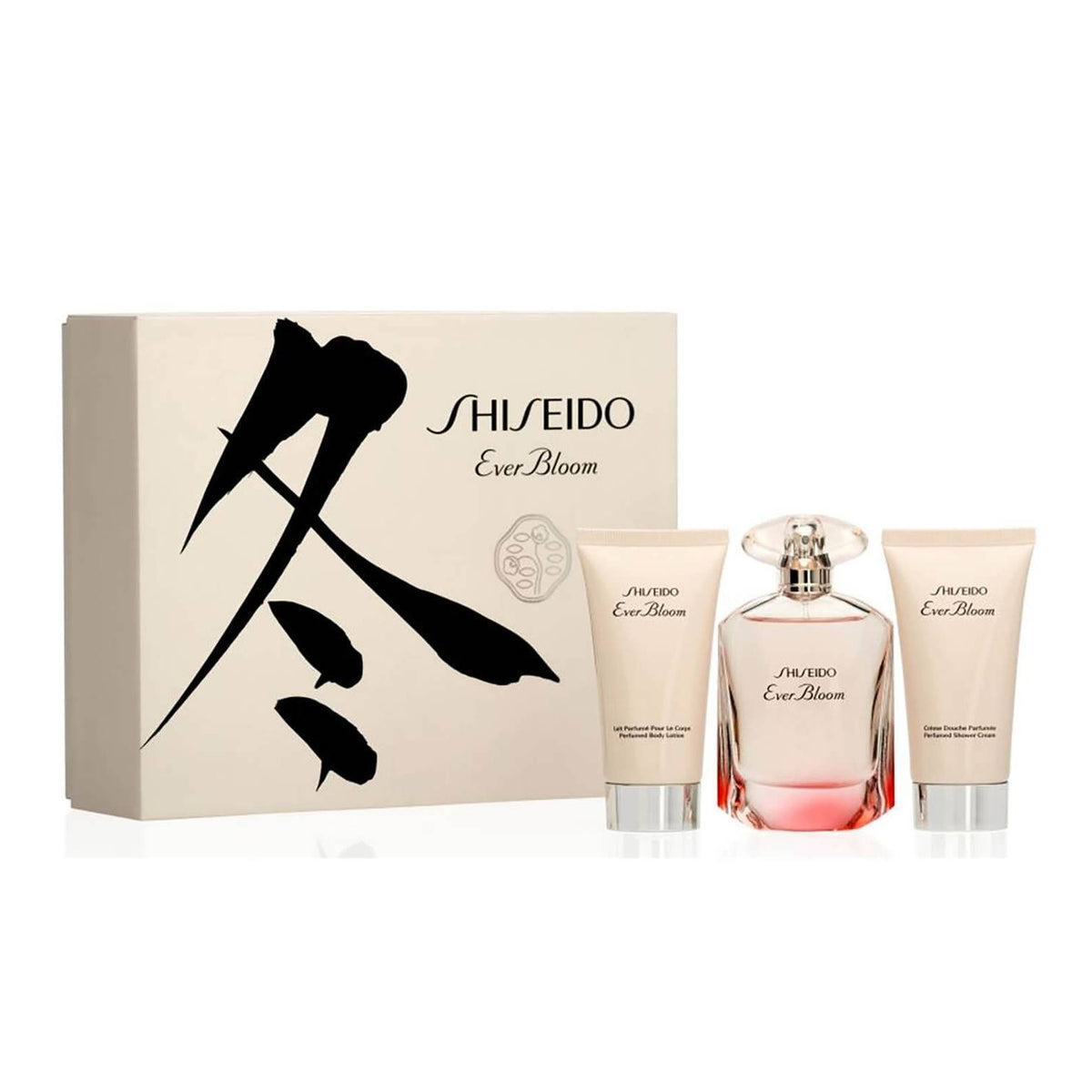 Gift Box Set Shiseido: Ever Bloom, Eau De Parfum, For Women, 50 ml + Ever Bloom, Hydrating, Body Lotion, 50 ml + Ever Bloom, Moisturizing, Shower Gel, 50 ml