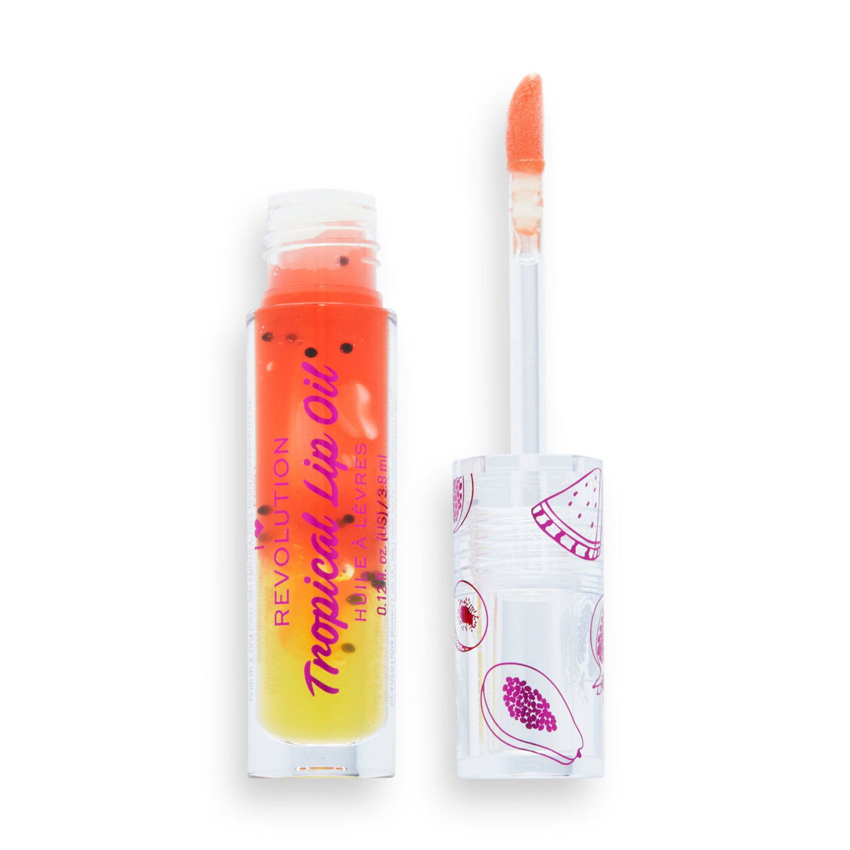 I Heart Revolution, Tropical, Plumping, Lip Oil, Papaya, 3.8 ml
