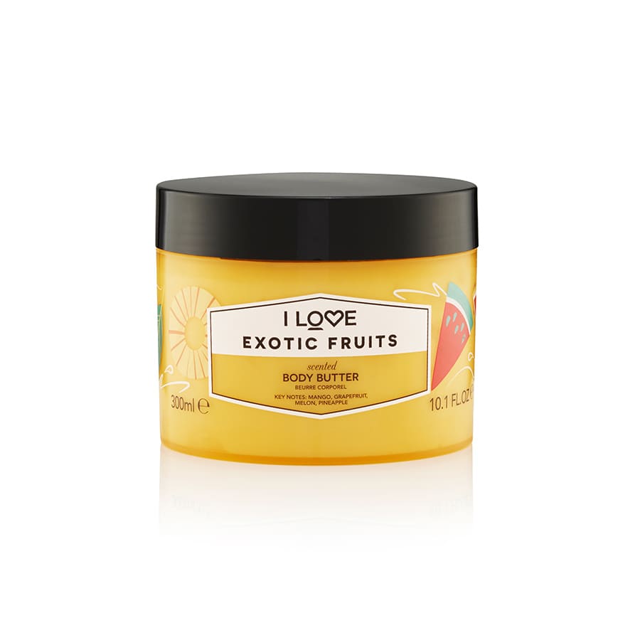 I Love, Signature Collection, Vegan, Feuchtigkeitsspendend, Exotische Früchte, Körperbutter, 330 ml