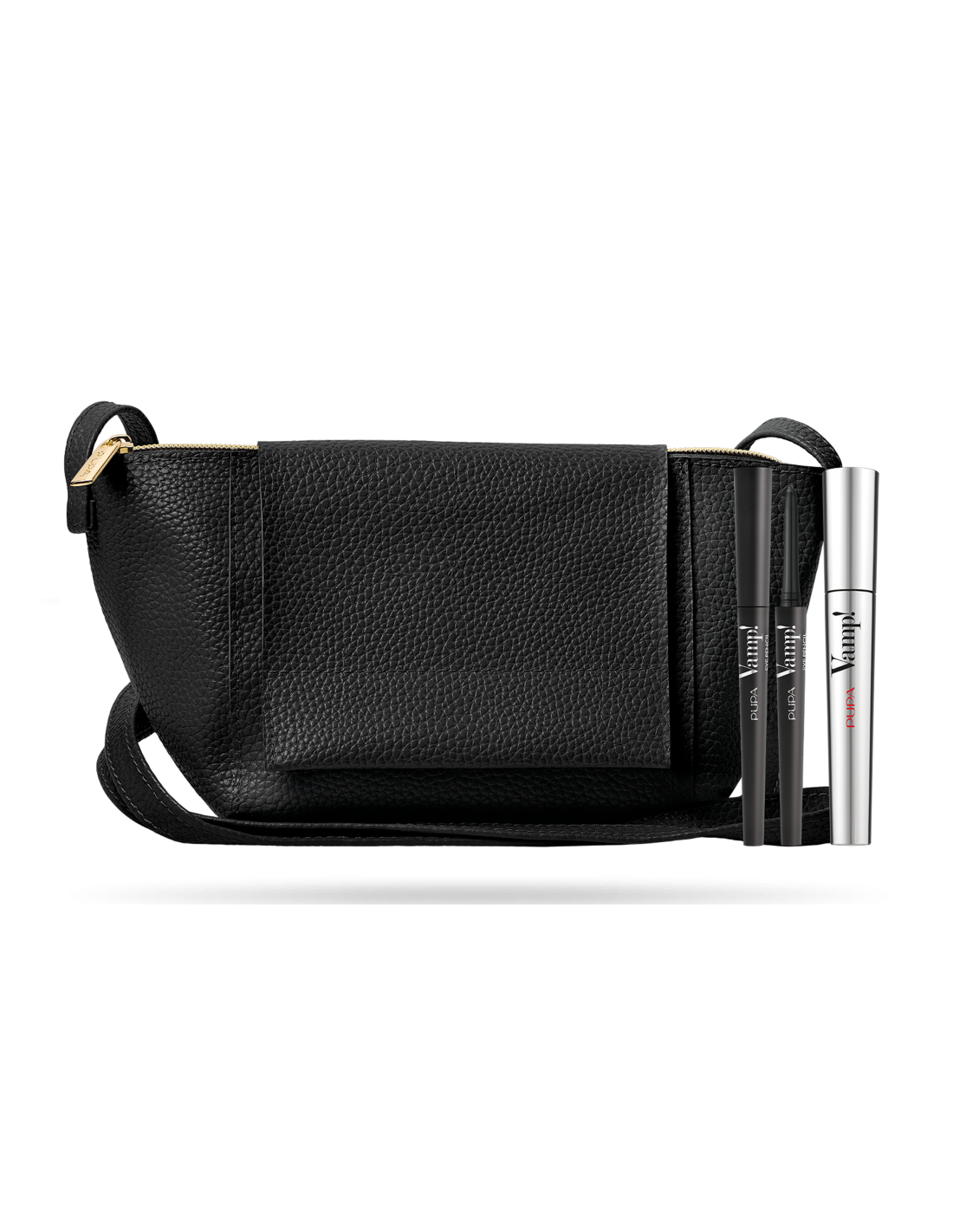 Kit Vamp! Set Pupa: Vamp!, Waterproof, Volumizing, Mascara, Black, 9 ml + Vamp!, Gel Eyeliner, Extra Black, 1.5 ml