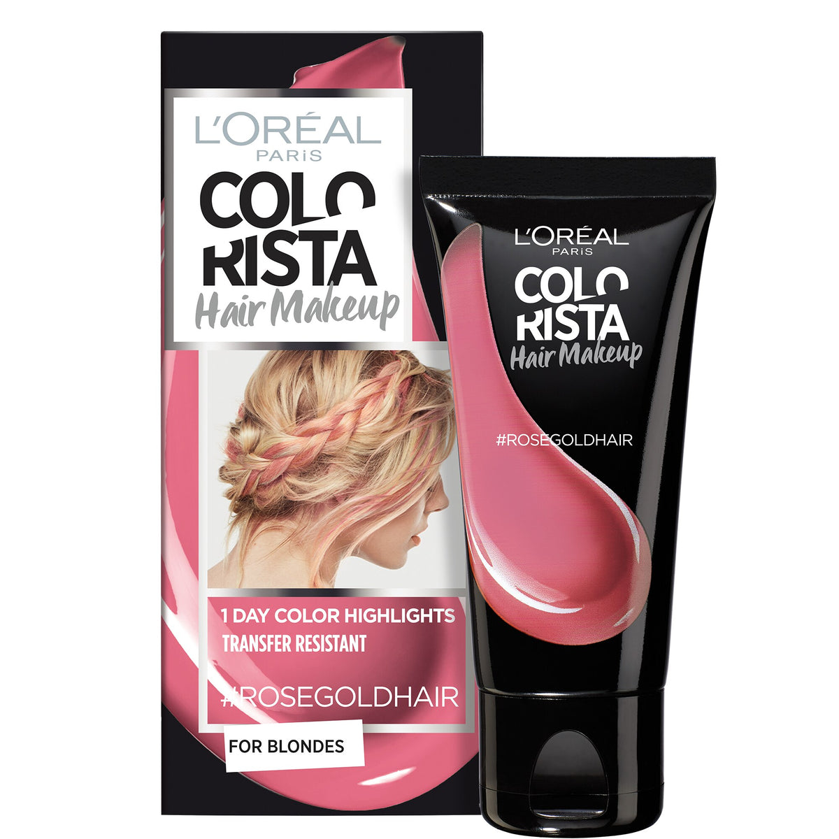 L'Oreal Paris, Colorista Hair Makeup, Semi-Permanent Hair Dye, #ROSEGOLDHAIR, 30 ml
