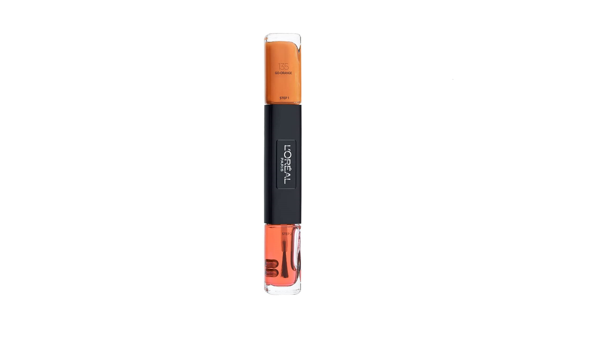 L'Oreal Paris, Infallible, Gel-Effect, Nail Polish 2-In-1, 135, Go-Orange, 2 x, 5 ml