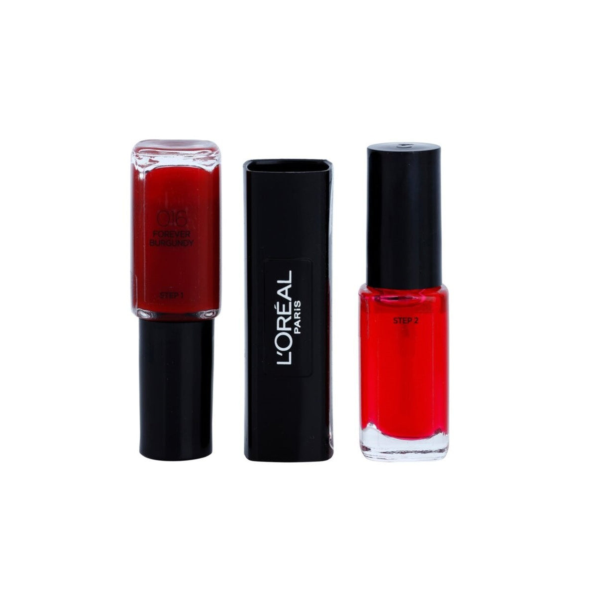 L'Oreal Paris, Infallible, Nail Polish 2-In-1, 016, Forever Burgundy, 2 x, 5 ml