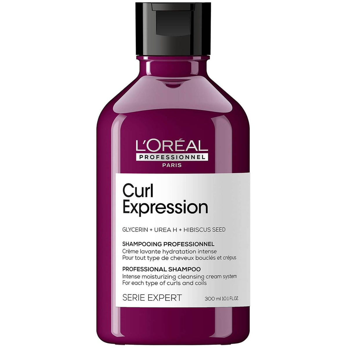 L'Oreal Professionnel, Serie Expert Curl Expression, Glycerin + Urea H + Hibiscus Seed, Hair Shampoo, Intense Moisturizing, 300 ml